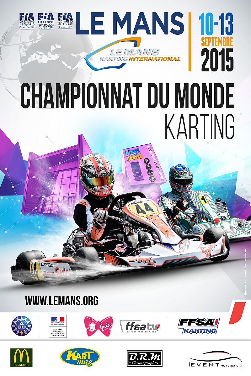 poster petit cik fia world kz championship le mans 2015